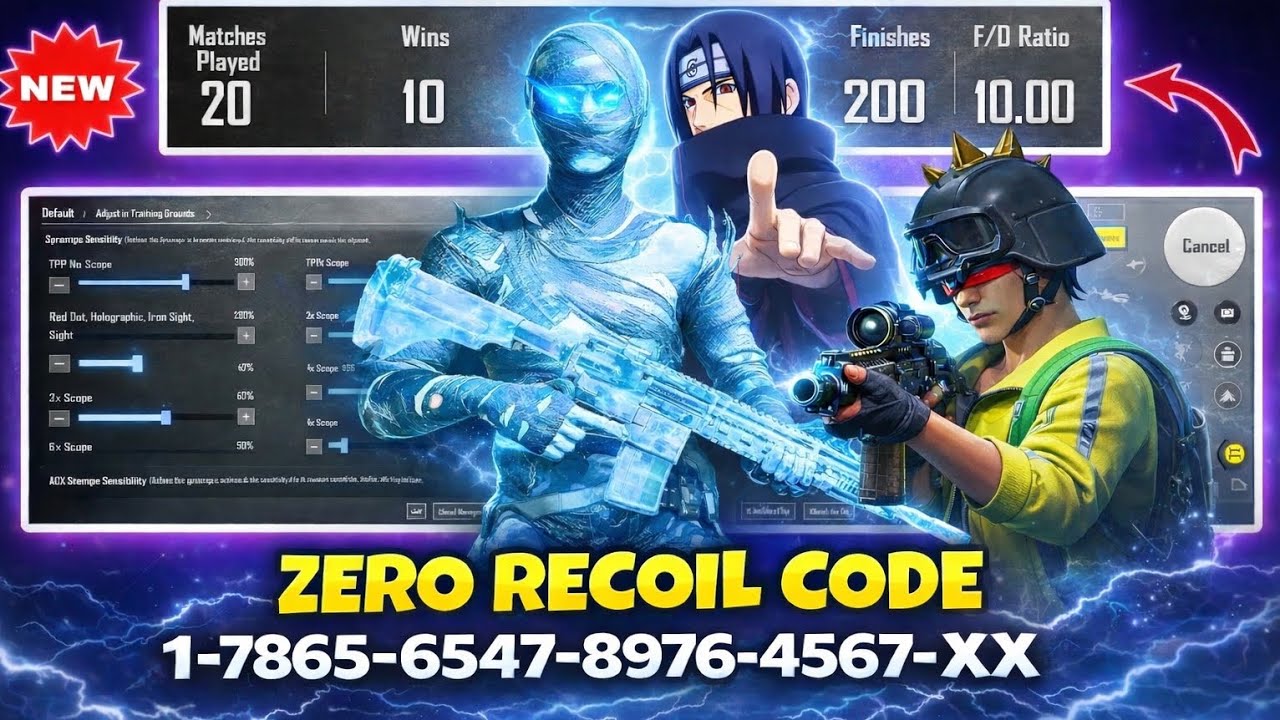 🔥 Zero Recoil Sensitivity Code 2026 | 4.2 Update Zero Recoil sensitivity #bgmi 