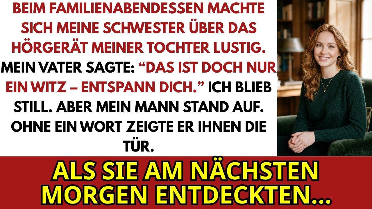 Am Sonntag saß meine sechsjährige Tochter mit ihrem neuen Hörgerät am Familienessen. Meine Schwester zeigte auf sie und lachte: „Was ist das für ein Roboterteil an ihrem Ohr?“ Meine Mutter schlug...