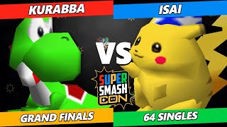 SSC 2023 GRAND FINALS - Isai (Pikachu) Vs. Kurabba (Yoshi) Smash 64 - SSB64