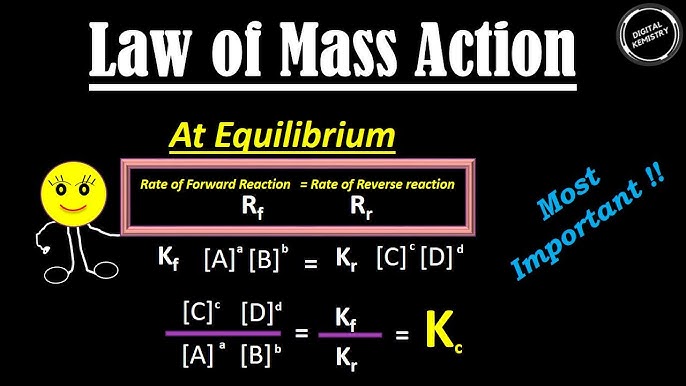 What do you mean by law of mass action | law of mass action and equilibrium constant | Kc - YouTube