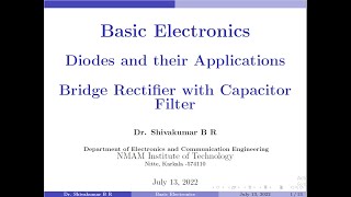 Tutorial 9: Bridge Rectifier with Capacitor Filter