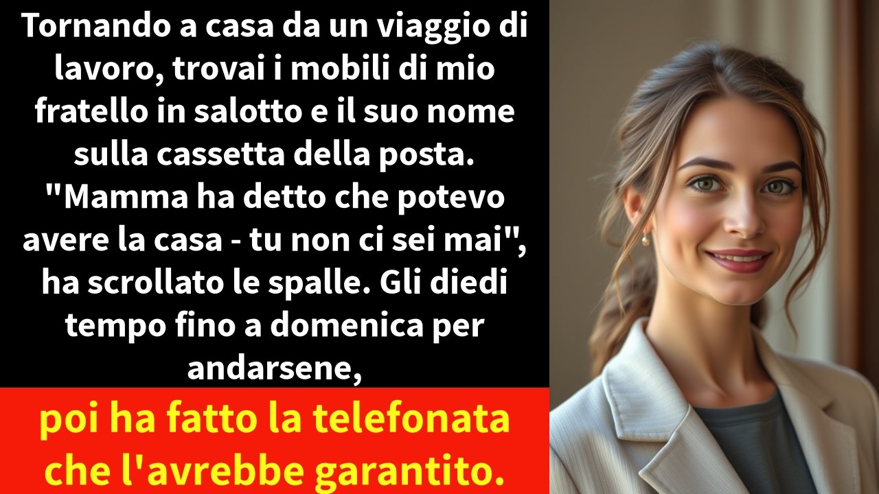 Mia madre ha falsificato la mia firma e ha dato la mia casa a mio fratello mentre io ero appesa a 40 metri sotto un fiume. Sono tornata martedì notte e ho trovato il mio nome sostituito da una...