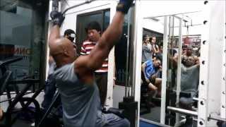 Ronnie Coleman and Cory Mathews in Thailand || Back Workout