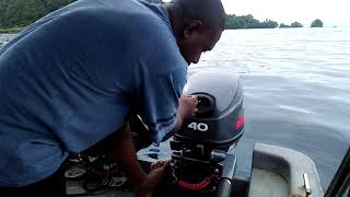 Tes Mesin 40 PK ... Laut Depapre, Pesisir tanah merah