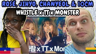 Reaction To 로제Rosé X 지효Jihyo X 찬열Chanyeol X 10Cm - 휘파람Whistle X Tt X Monster