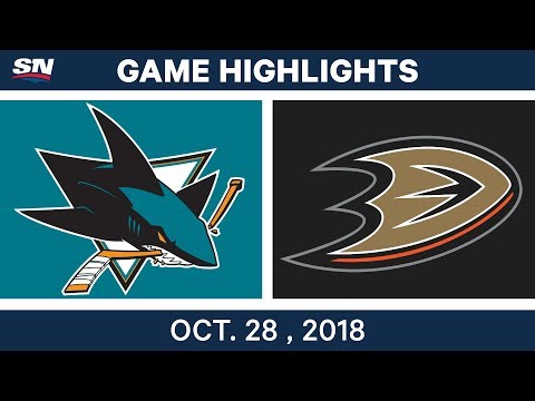 NHL Highlights | Sharks vs. Ducks - Oct. 28, 2018