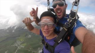 Lei Jiao's skydive with Tim