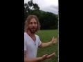 Casey reacts to his hole-in-one during the 2013 Casey James Frisbee Golf Tournament!
