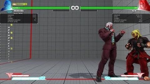 STREET FIGHTER V ARAKIBA Urien headbutt loop with aegis 615 dam