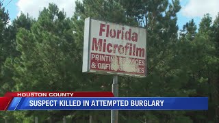 Suspect shot and killed during attempted burglary in Houston County