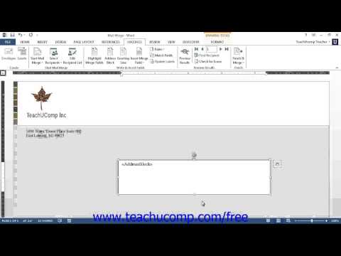 Word 2013 Tutorial Detaching the Data Source Microsoft Training Lesson 18.7