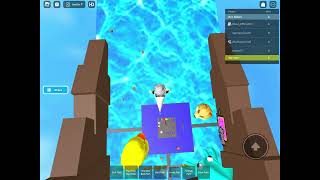 Playing ride a box on a slide! With my cousin @roblox_gaming_only978