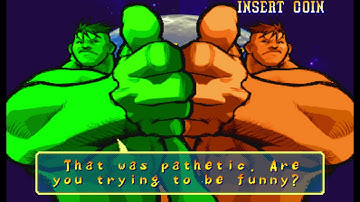 Marvel vs Capcom 1 ( Arcade ) - Orange Hulk / Hulk Playthrough ( Apr 24, 2017 )