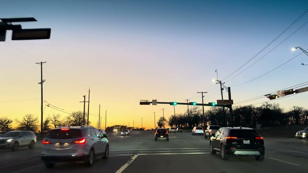 Nice Sunset and Night Drive 2/23 #dfw #night #driving #sunset 