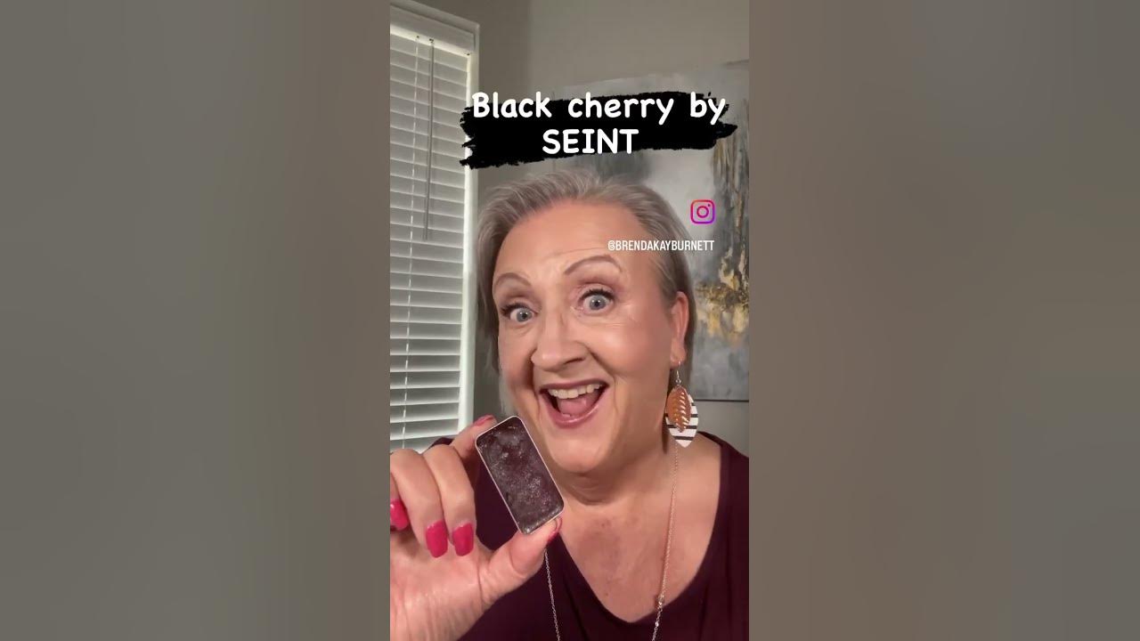 Having fun with black cherry lip and cheek by Seint Makeup #grayhair #