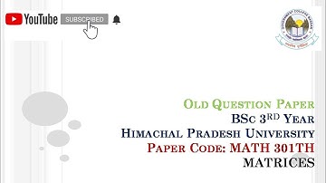 MATH 301TH MATRICES