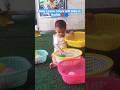 shortsBaby Learns Colors with Balls in Bucket 🟥🟦#BabyLearning #LearnColors #shorts#entertainment