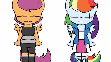 Timelapse {Meme} Scootaloo and Rainbow Dash (+13)