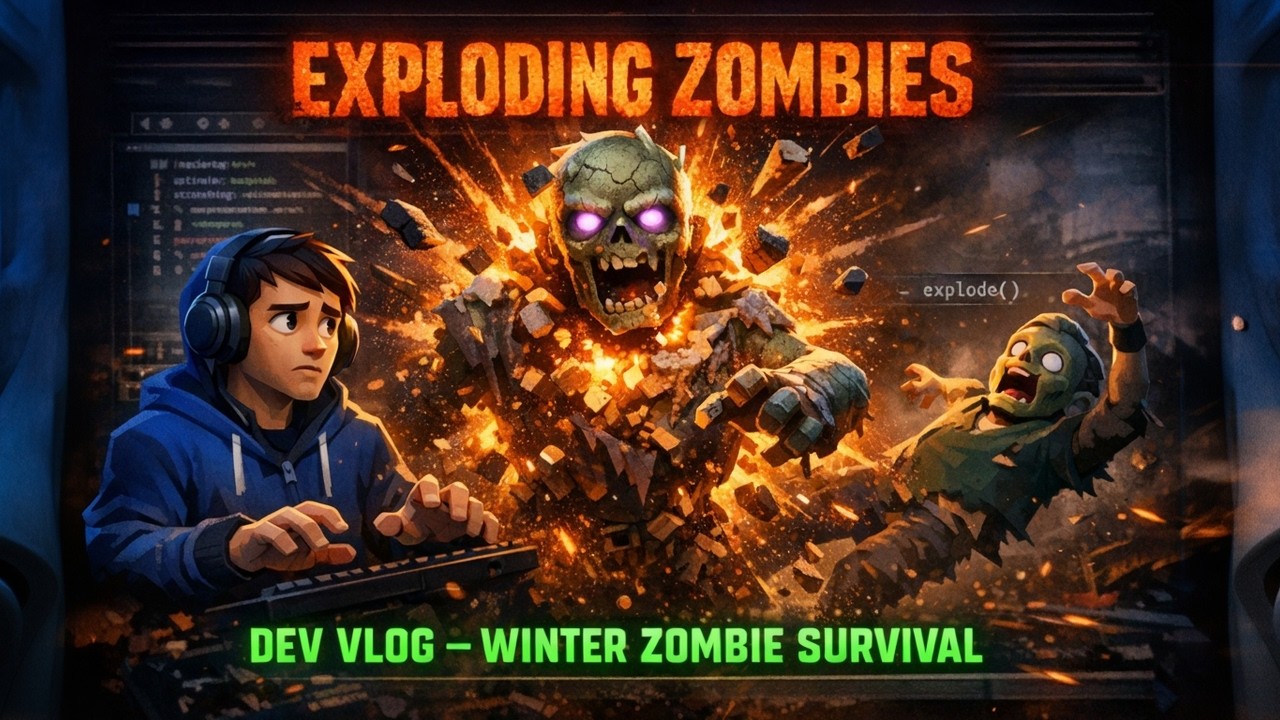 Red Exploding Zombies Exploding Zombies in UEFN? (Dev Vlog – Winter Zombie Survival) - YouTube