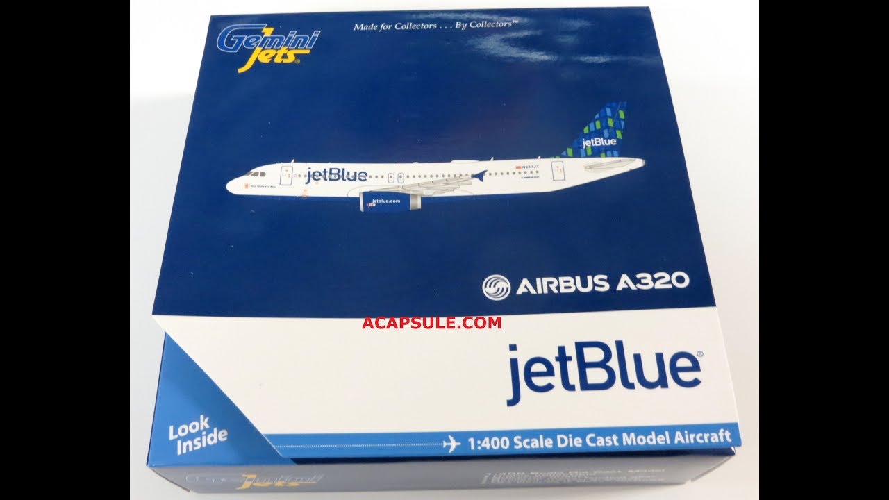 Gemini Jets Jetblue Airbus A320-200 (Hi-Rise Tail) 1/400 Diecast