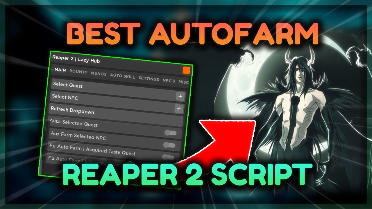 Roblox Reaper 2 Script - Auto Farm, Select Quest & More