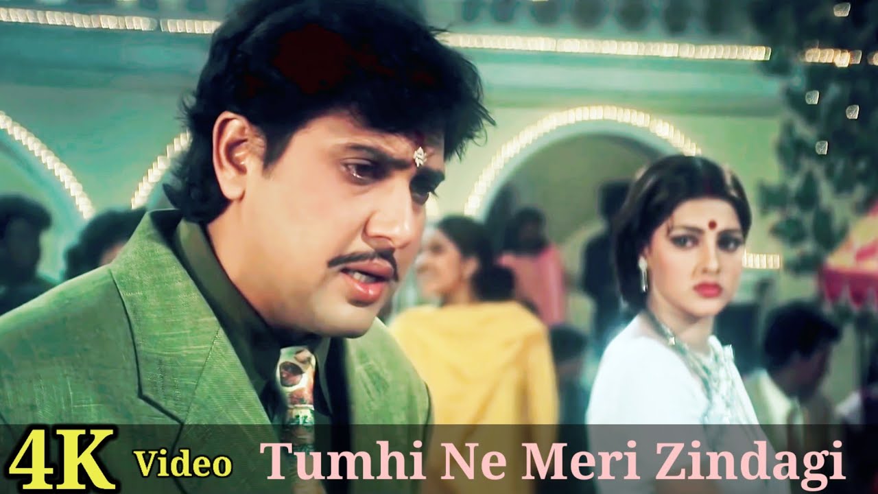 Tumhi Ne Meri Zindagi 4K Video Song  Naseeb  Govinda Mamta Kulkarni Kumar Sanu HD