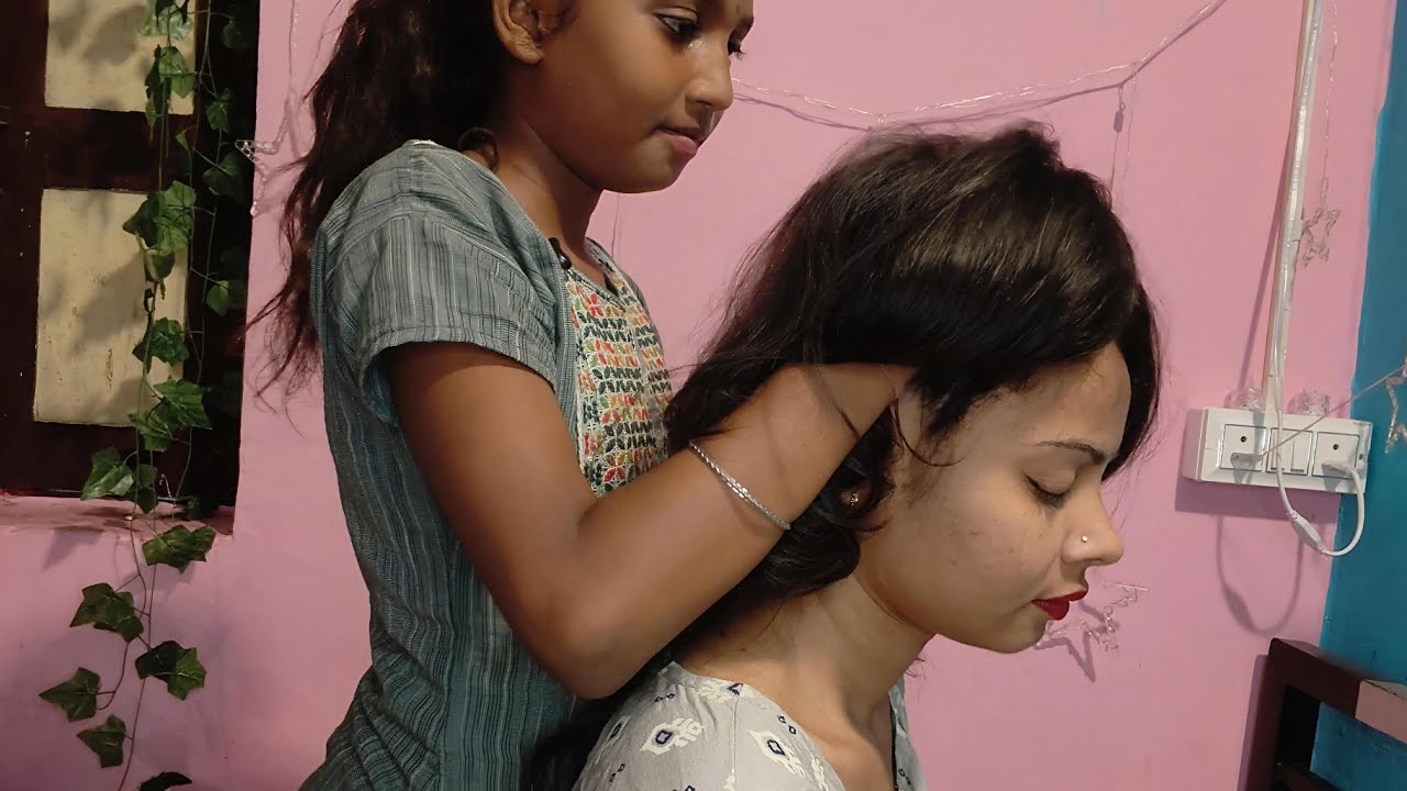 Asmr My 13 years old Baijanti Is Doing Most Soothing Hair Play And Hairstyle 💆‍♀️😴💤