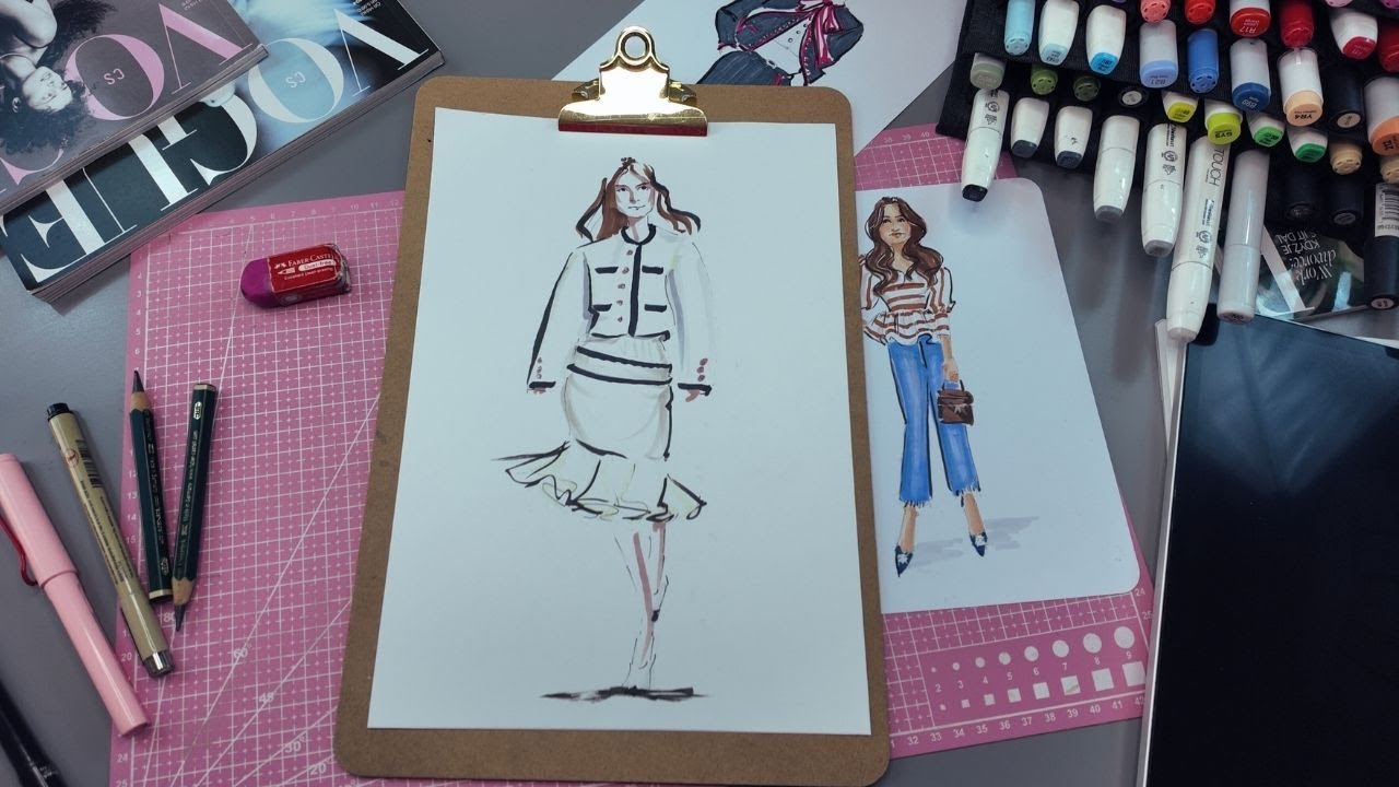 Fashion Illustration with Markers | Runway-Inspired Sketch