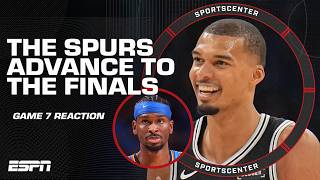 Game 7 REACTION 🍿 Wemby & the Spurs eliminate SGA & the defending champs 🤯 | SportsCenter