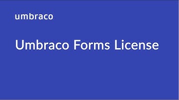 How to configure and install Umbraco Forms License