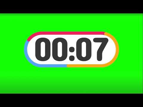 20 Second countdown timer with beep at every second 🔔|Greenscreen | copyright free