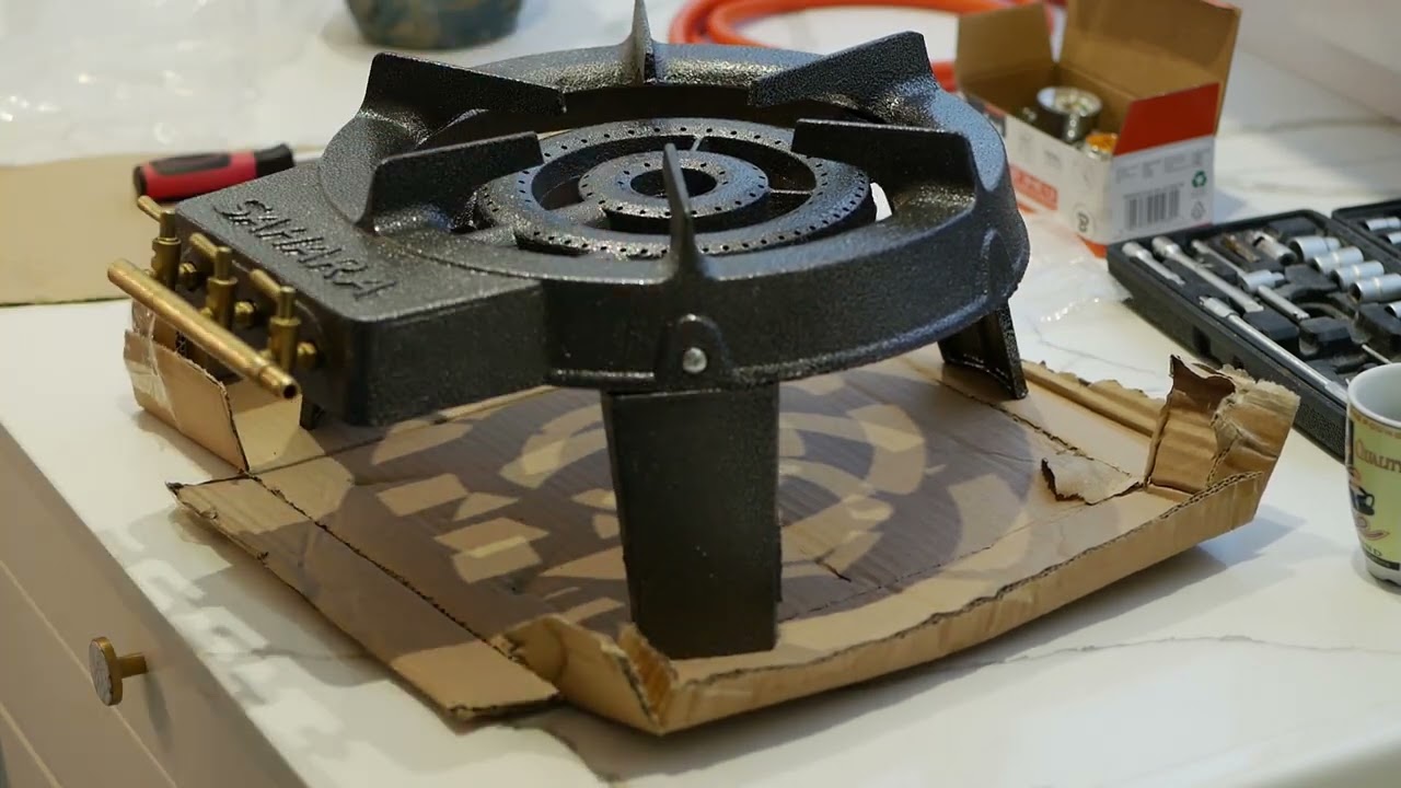 Składanie palnika do woka, taboret gazowy (UNBOXING)