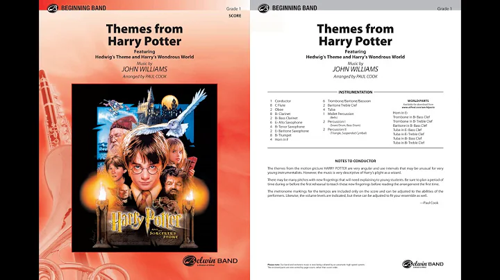 Themes from Harry Potter, arr. Paul Cook  Score & ...
