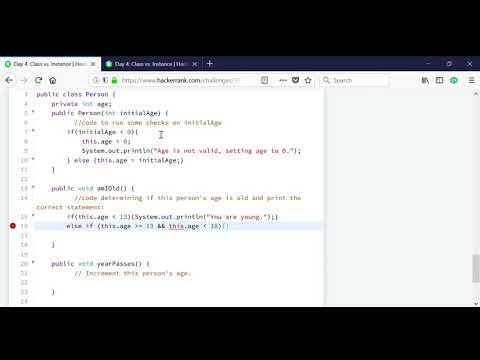 Day 4: Class vs  Instance |  HackerRank | JAVA