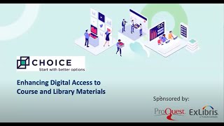 ACRL Choice - Enhancing Digital Access to Course and Library Materials