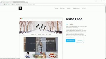 Ashe Free Wordpress Blog - Installation & Basic Setup
