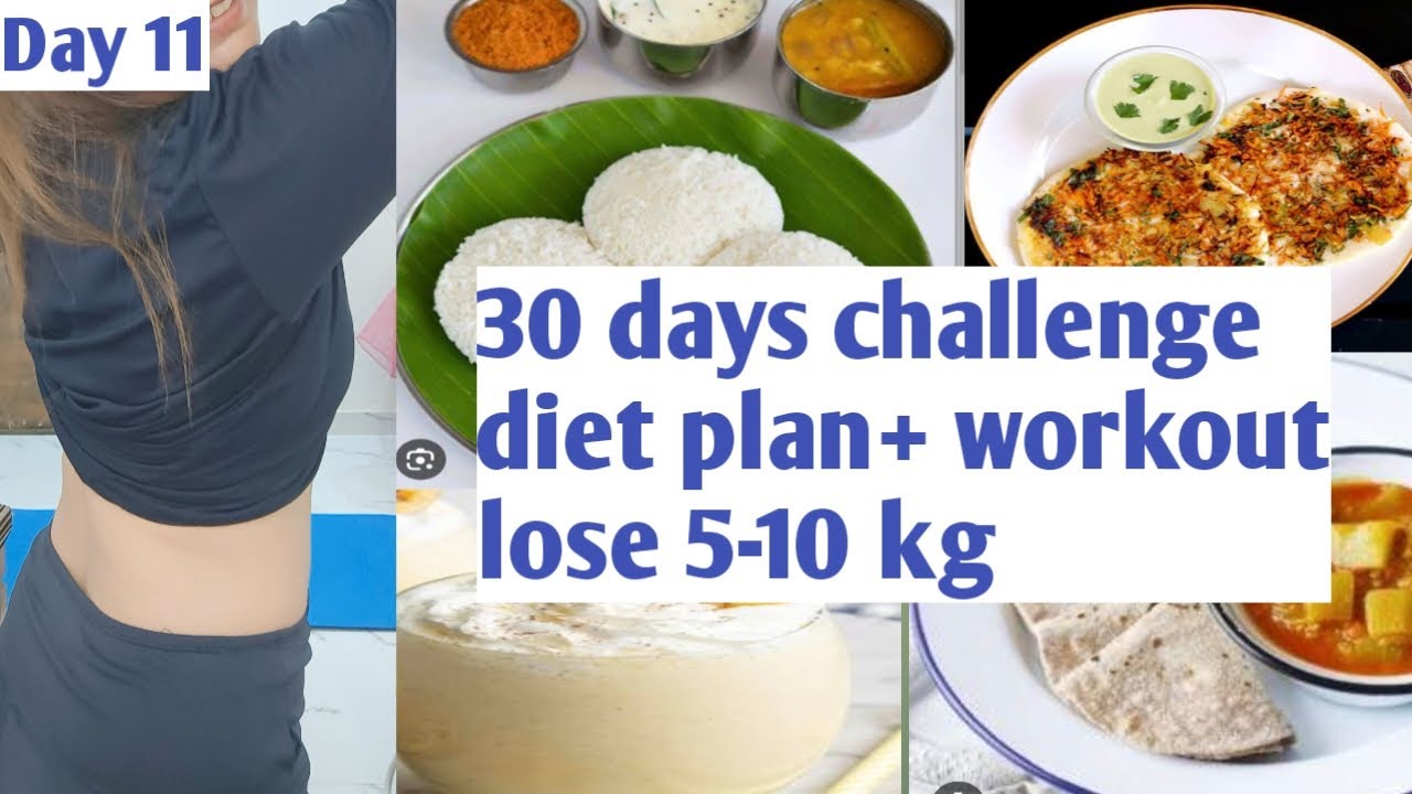 30 days challenge diet plan+ workout 🔥 lose 5-10 kg per month # ...