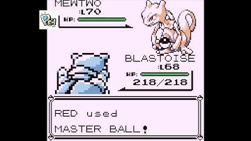 Use Master Ball Catch Mewtwo in Pokemon Red