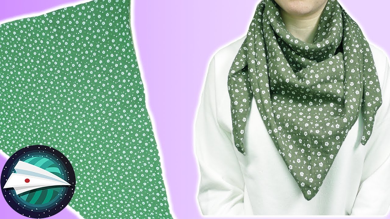 DIY! Super easy way to sew a triangular stole - YouTube