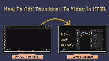 How To Add Thumbnail To Video In HTML | HTML-CSS Tutorial For Beginners
