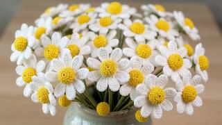 Te enseño a Hacer Margaritas a Crochet 🌼 | ¡Muy Fácil de Tejer!