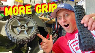 HOW TO REPLACE TREAD ON LAWN MOWER WHEELS (Get MORE GRIP That LASTS)