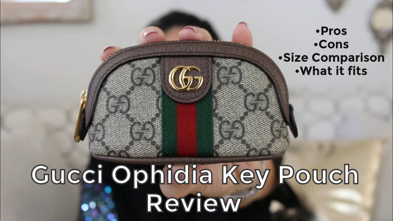 Ophidia key case in beige and ebony Supreme