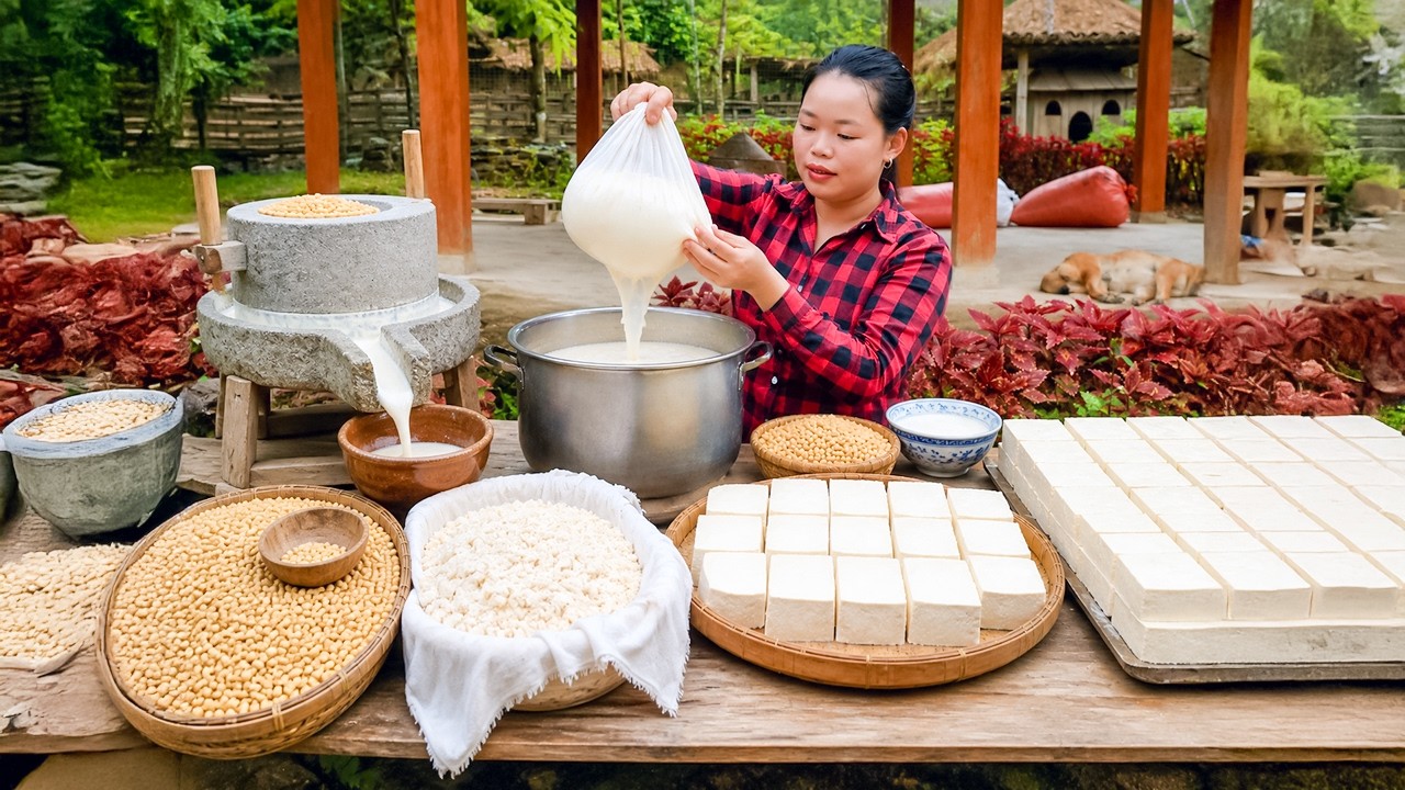 Traditional Tofu-Making Process | Recipes Cooking | Cooking Delicious Vegan Dishes | Rural Life
