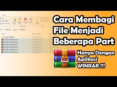 Video: Cara Membagi Arsip Winrarrar