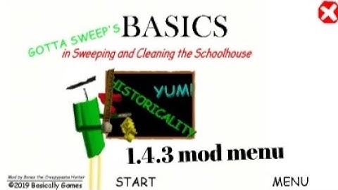 Gotta Sweep Basics 1.4.3 mod menu android port (Baldi basics mod)