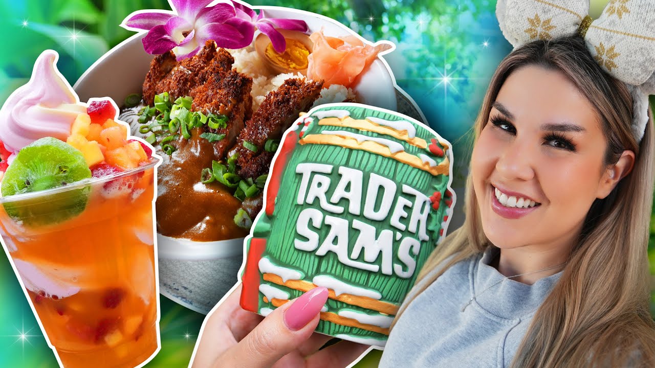 DELICIOUS CHICKEN KATSU CURRY & NEW DOLE WHIP FLOAT!  Trader  Sam's Tiki Mug | Disneyland Vlog 2024