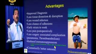 Dr R K Mishra delivering lecture on Introduction of Minimal Access Surgery Part I