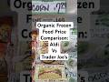 Who has cheaper organic #frozenfood ? #aldi vs #traderjoes  #groceryshopping #mealprep #frozenmeals