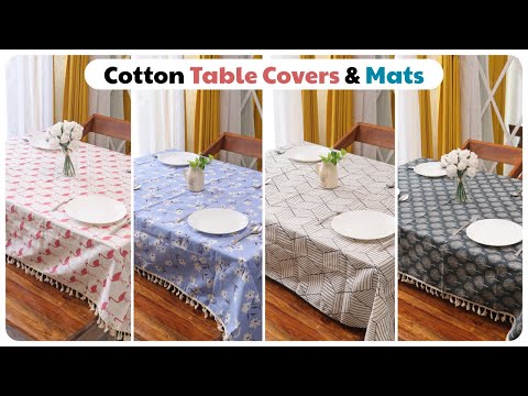 Cotton Table Covers & Mats | Center Table aur Dining Table ke Liye Sundar Covers | Home N Much